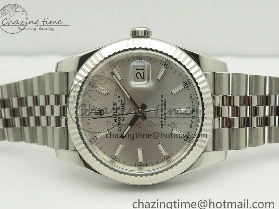 0109 Casual DateJust 41 126334 904L SS DJF 1:1 Best Edition Silver Dial on Jubilee Bracelet A 3298